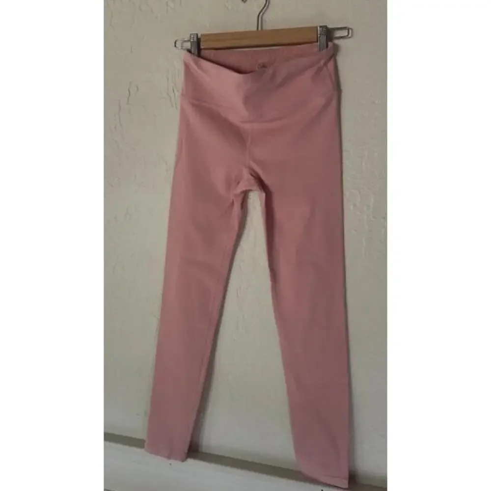 Pre-Owned Dance Athleta Girl Solid Navy Blue Leggings Small Size 7 Girl's